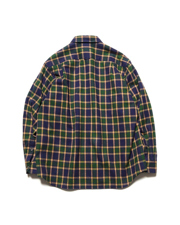 FLANNEL CHECK RELAX-FIT SHIRT,NAVY, medium image number 1