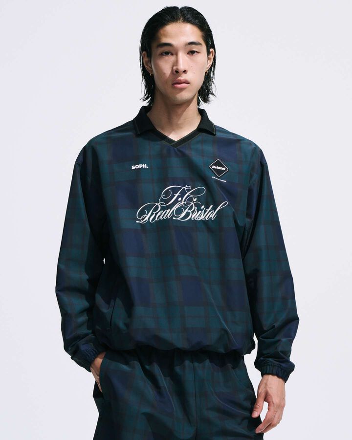 PLAID PRACTICE POLO COLLAR PISTE,NAVY, medium image number 6