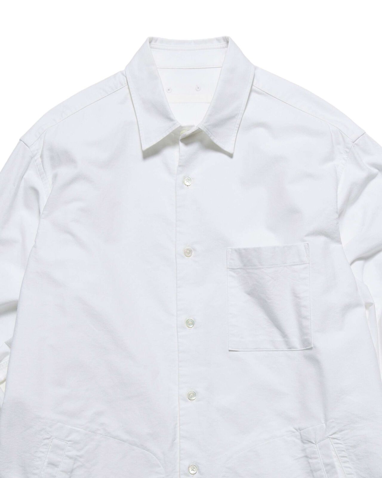RIBBED REGULAR COLLAR SHIRT,WHITE, large image number 2