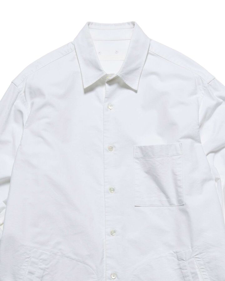 RIBBED REGULAR COLLAR SHIRT,WHITE, medium image number 2