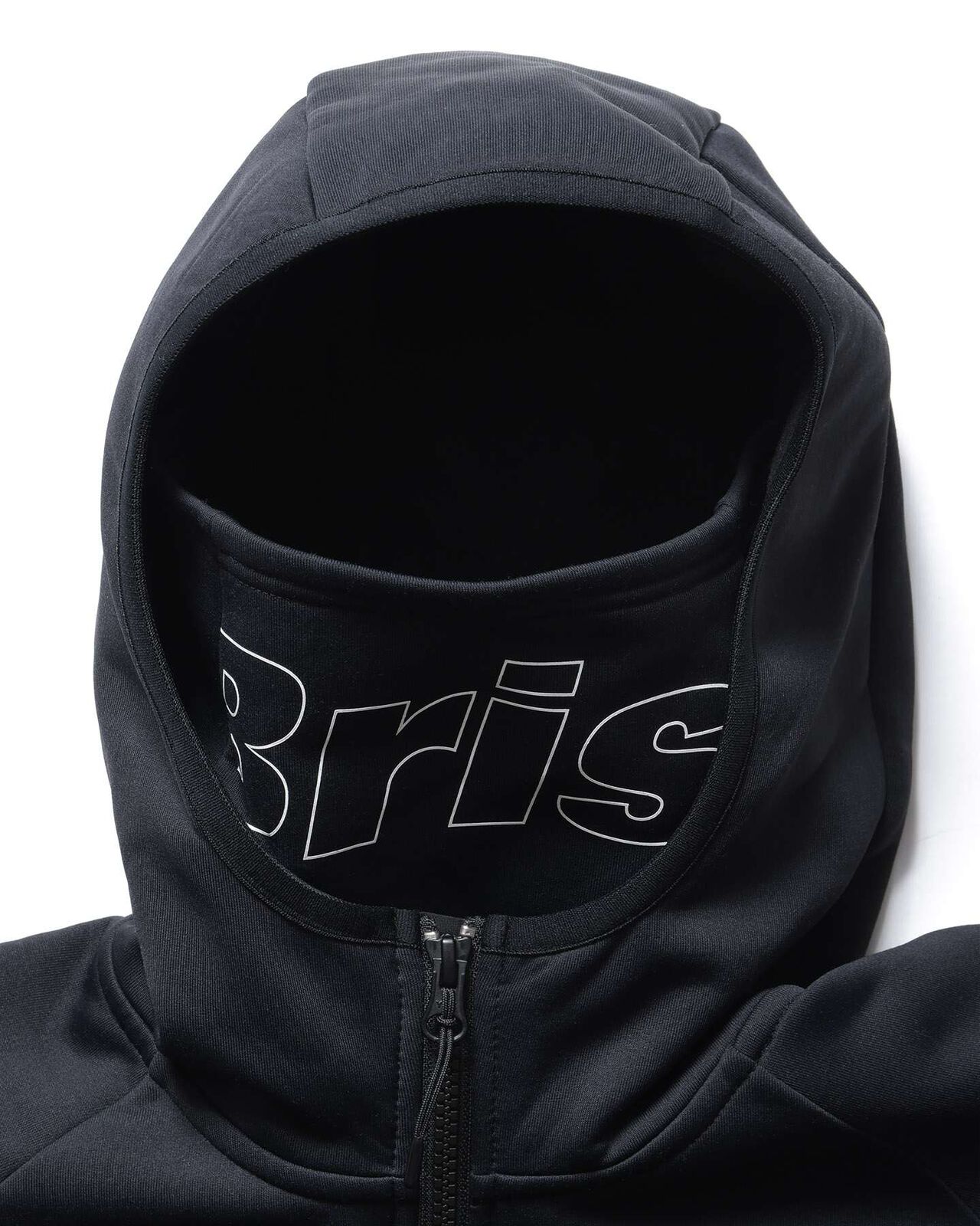 STRETCH FLEECE GAITER HOODIE,BLACK, large image number 3