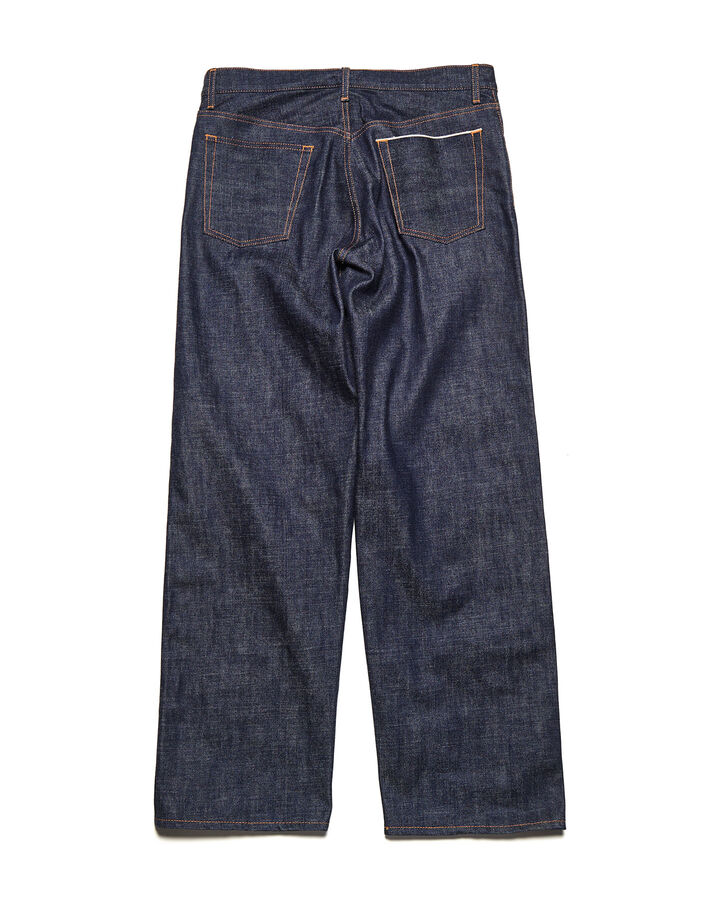 RIGID DENIM WIDE-FIT JEANS,INDIGO, medium image number 1