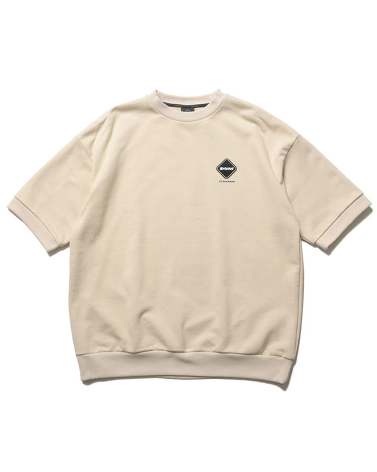 S/S CREWNECK BAGGY SWEAT,BEIGE, large image number 0