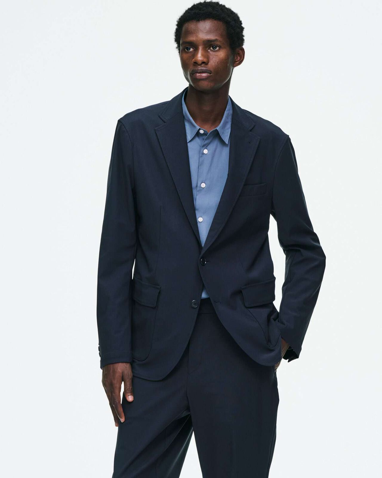 4-WAY STRETCH PACKABLE 2-BUTTON JACKET,CHARCOAL GRAY, large image number 6