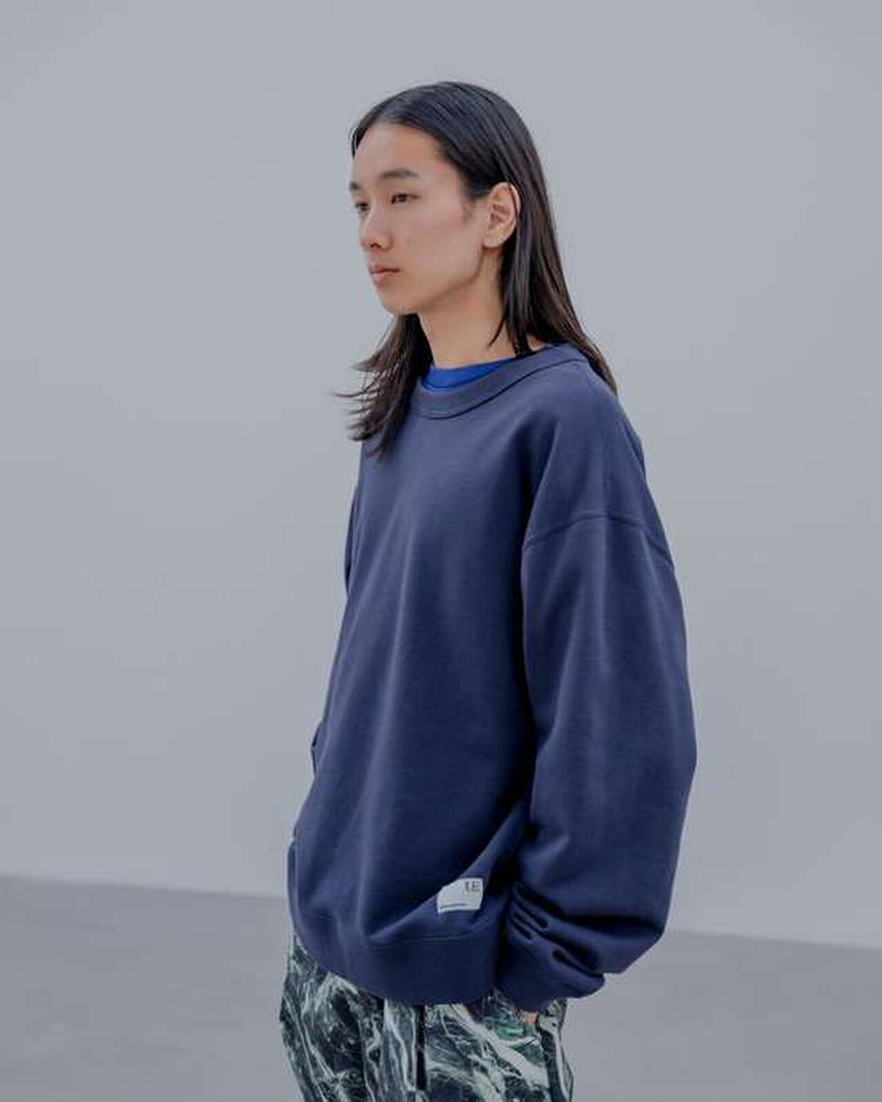 LOOSE SWEATSHIRT,LIGHT GRAY, large image number 4