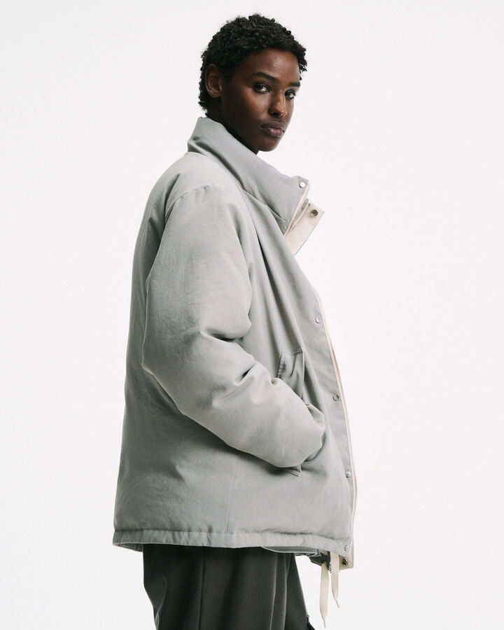 HOLLOW TUSSAH DOWN JACKET,BLACK, medium image number 7