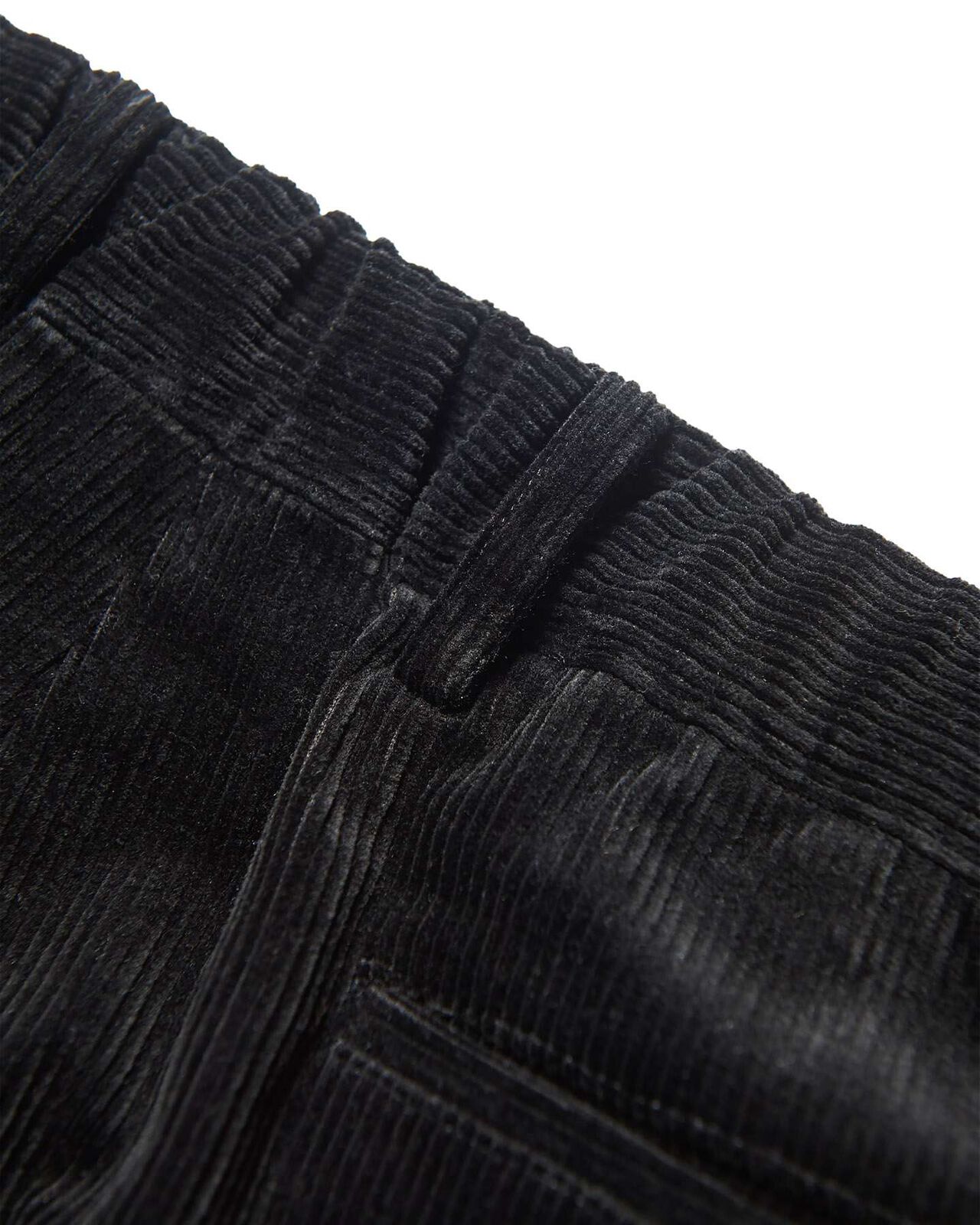 CORDUROY SHIRRING SLACKS,BLACK, large image number 3