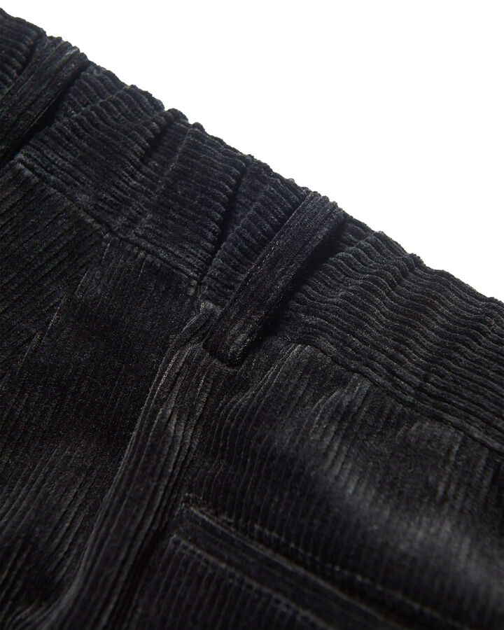 CORDUROY SHIRRING SLACKS,BLACK, medium image number 3