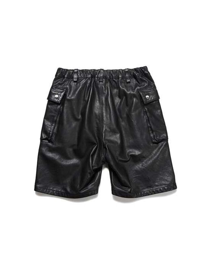 LEATHER SHORTS,BLACK, medium image number 1