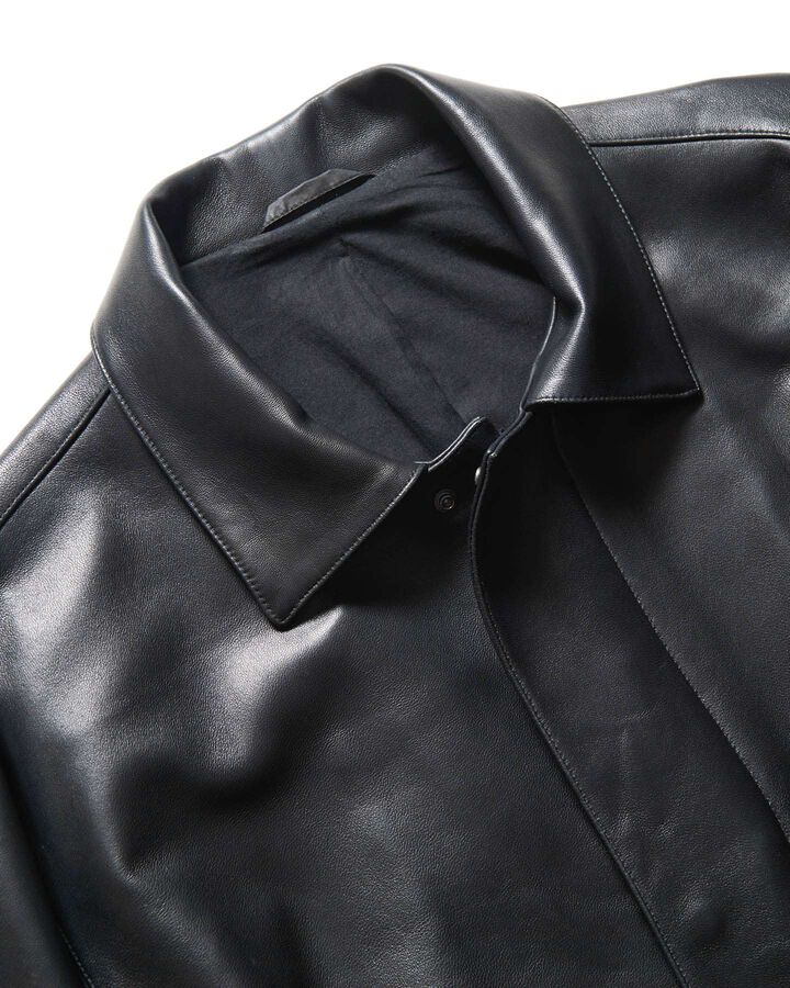 LEATHER JACKET,BLACK, medium image number 4