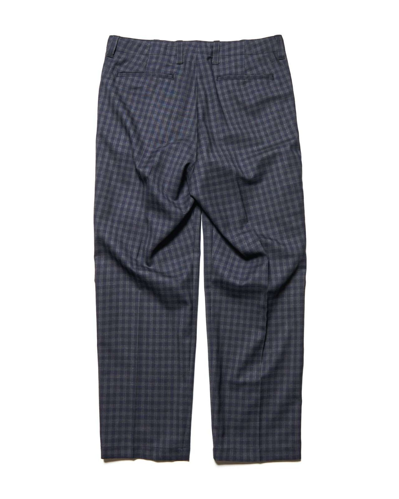 STRETCH WOOL SIDE POCKET TAPERED PANTS,NAVY, large image number 2
