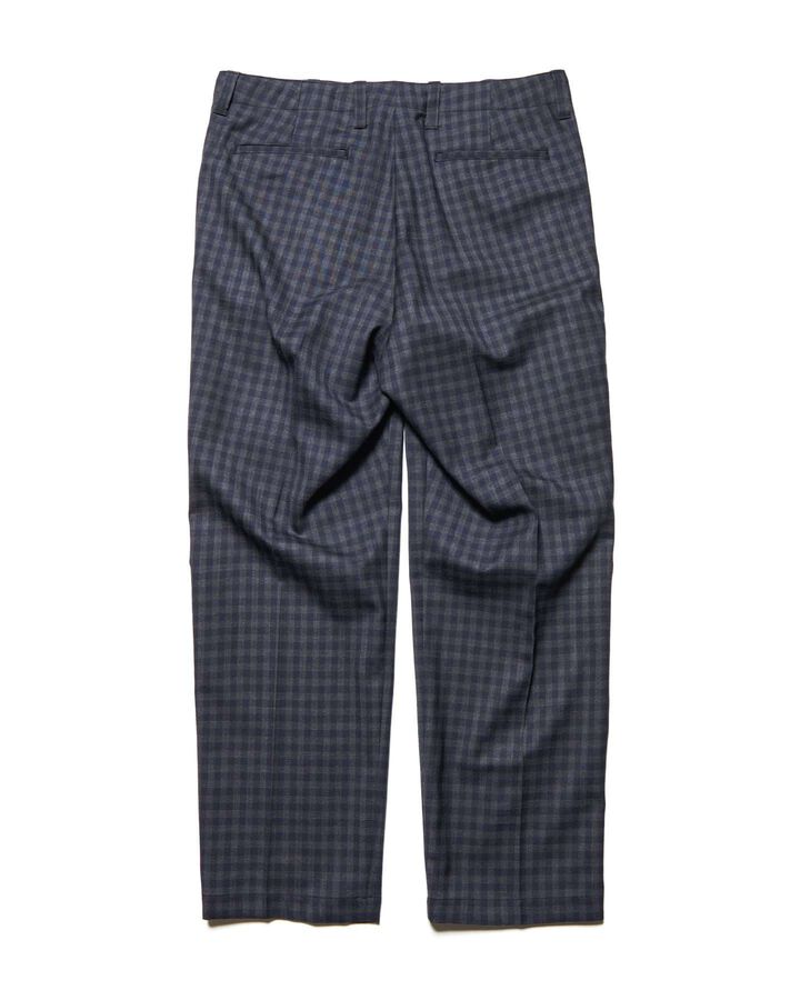STRETCH WOOL SIDE POCKET TAPERED PANTS,NAVY, medium image number 2