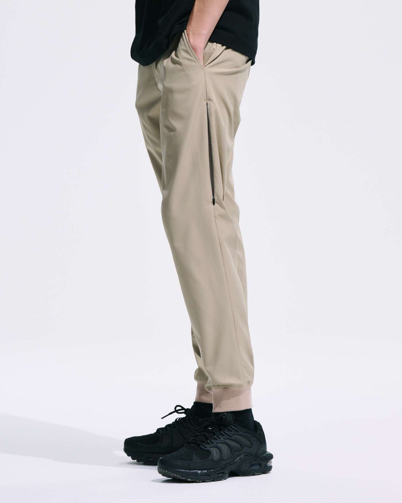 VENTILATION RIBBED PANTS,BEIGE, large image number 5