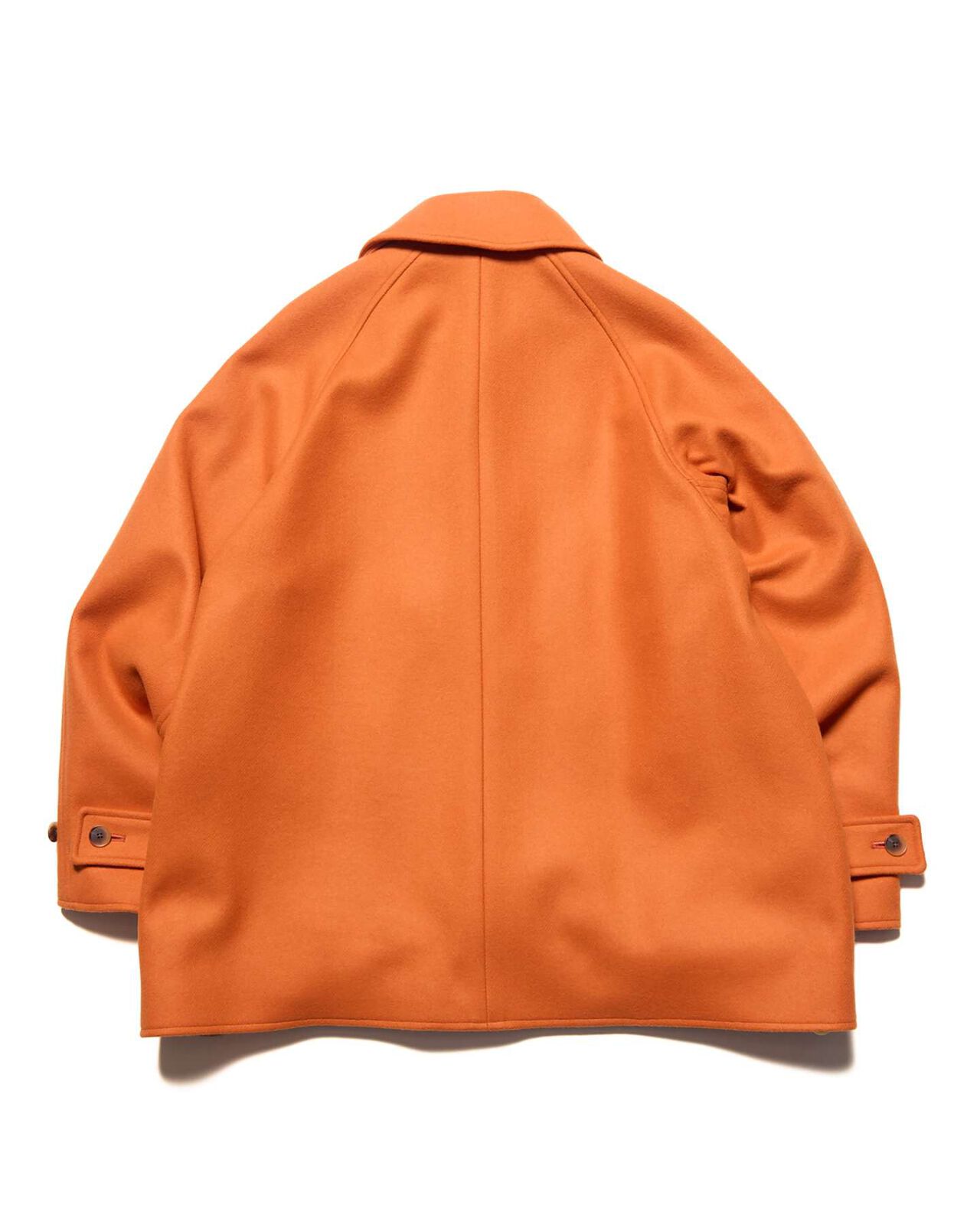 WOOL MELTON SHORT OVERCOAT,ORANGE, large image number 1