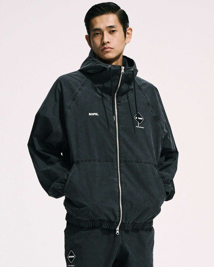 WASHED CRISP DENIM HOODED BLOUSON,INDIGO, medium image number 5