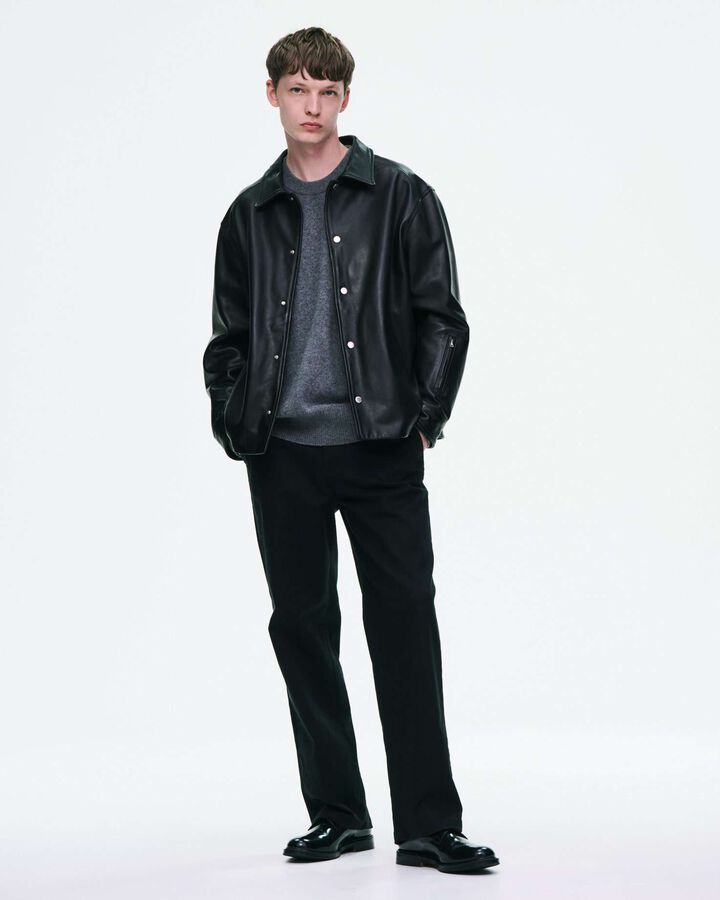 LEATHER COACH BLOUSON,BLACK, medium image number 8