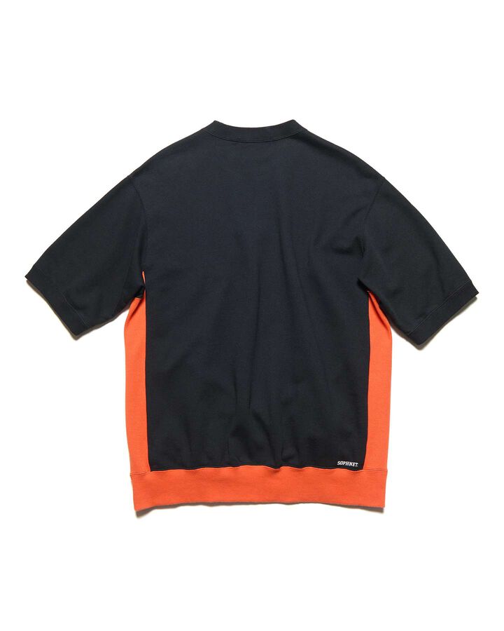 SIDE POCKET S/S CREWNECK SWEAT,BLACK, medium image number 1