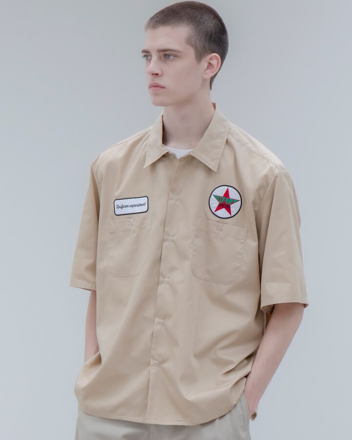 S/S WORK SHIRT,BEIGE, medium image number 4