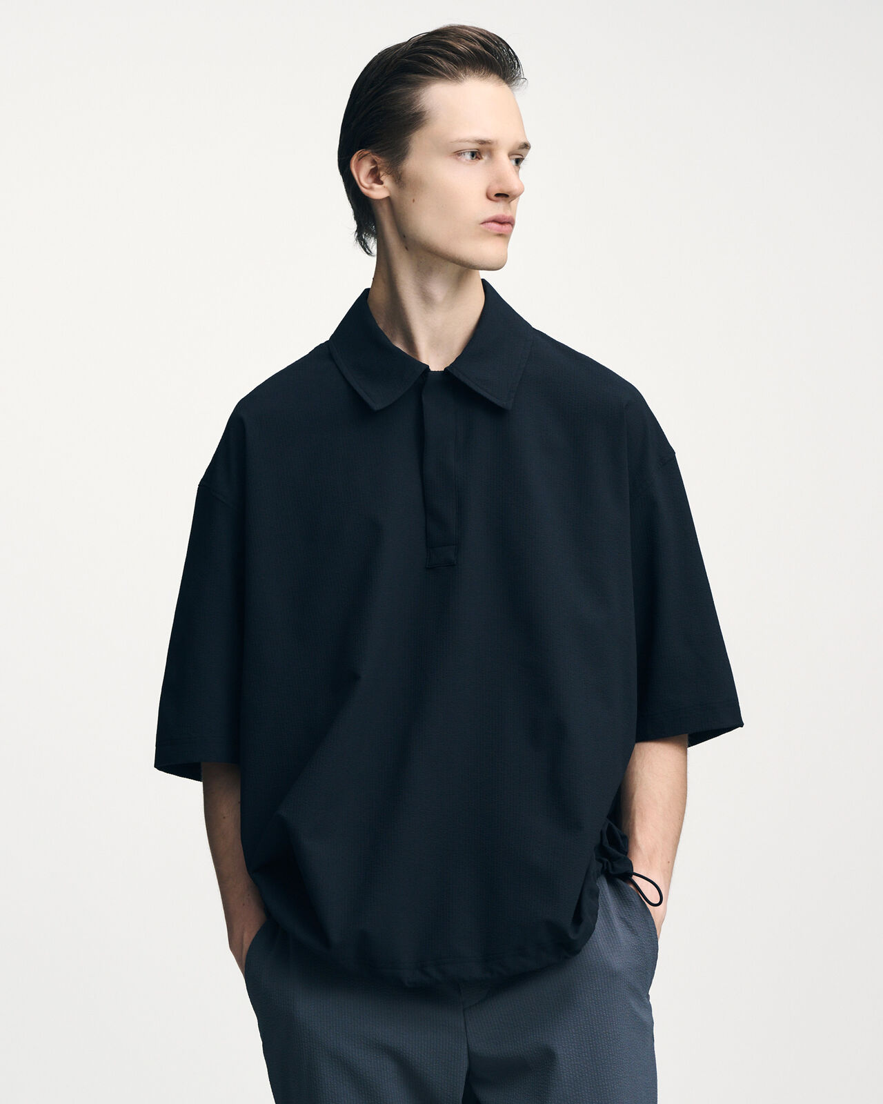 4WAY STRETCH POLO,GRAY, large image number 6