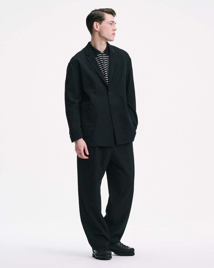 WASHER WOOL RELAX-FIT BLAZER,BLACK, medium image number 5