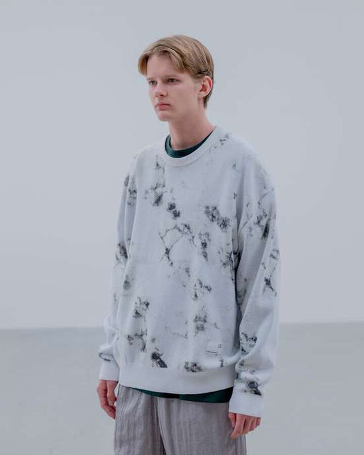MARBLE JACQUARD KNIT,WHITE, medium image number 4