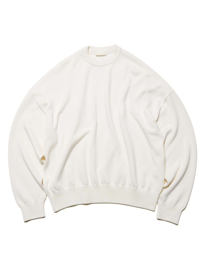 COTTON SILK EMBROIDERY KNIT,WHITE, medium