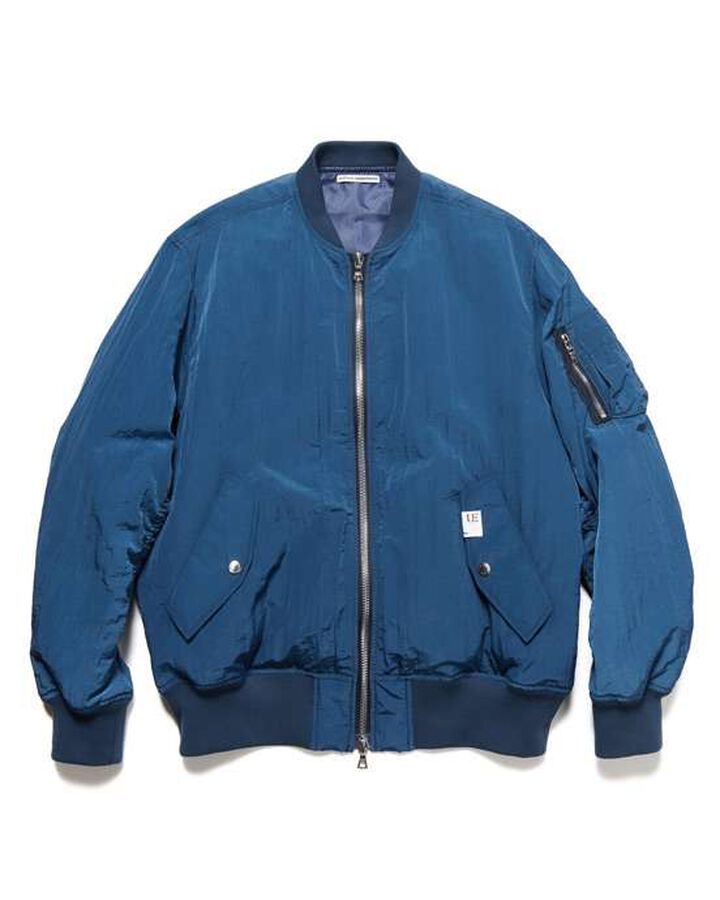 CRYSTAL NYLON FLIGHT JACKET,NAVY, medium image number 0