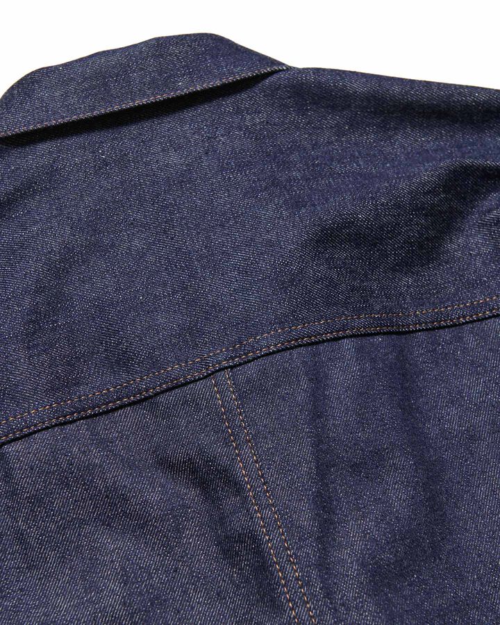 RIGID DENIM TRUCKER JACKET,INDIGO, medium image number 4