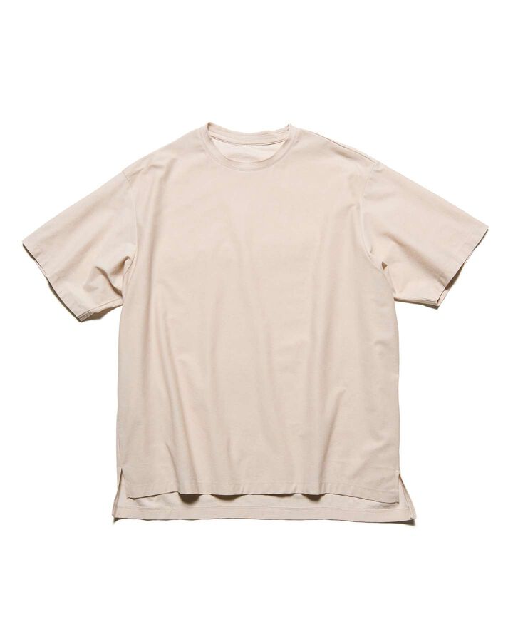 DOUBLE LOCK STITCH TEE,BEIGE, medium