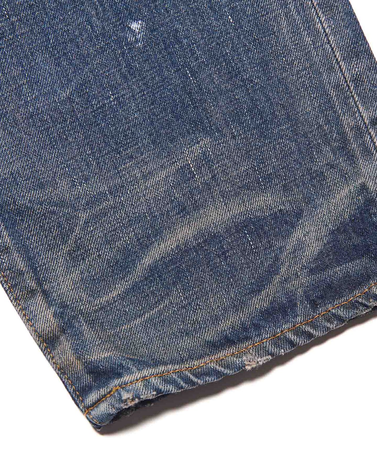DAMAGED DENIM REGULAR-FIT JEANS,INDIGO, large image number 6