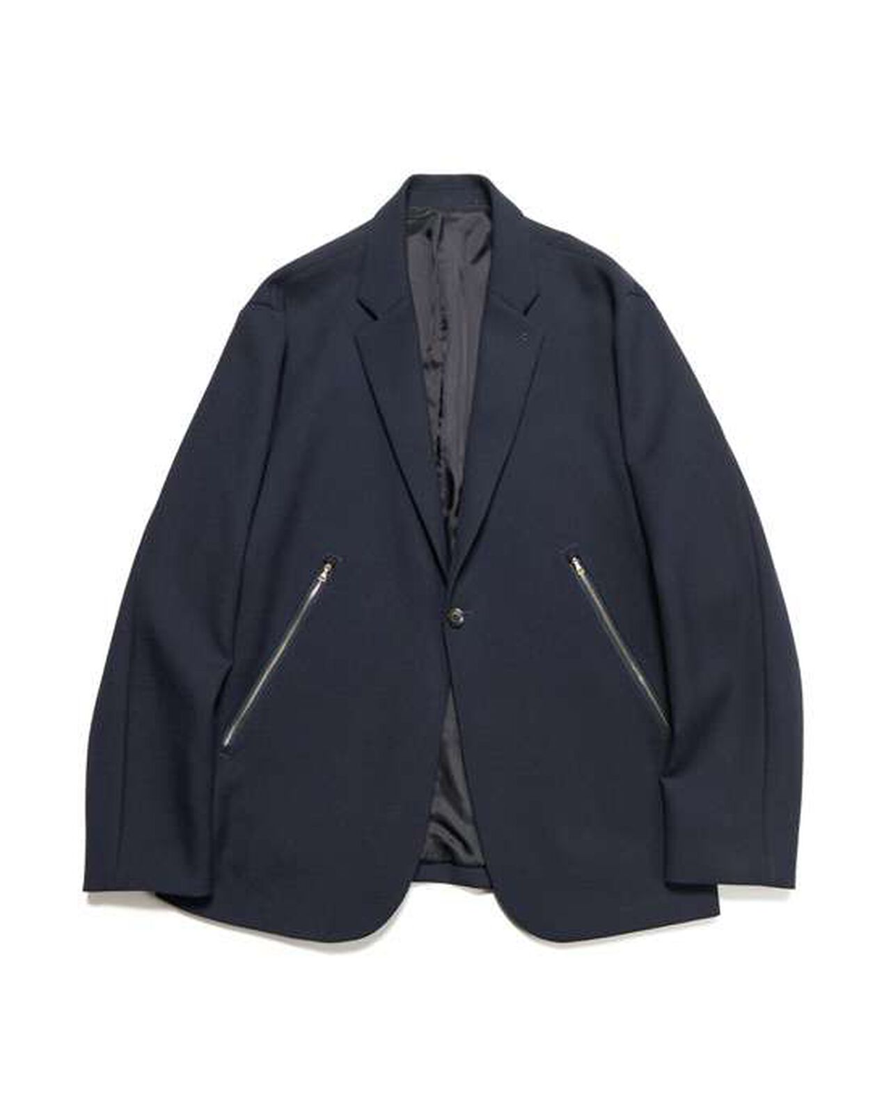 ZIP POCKET 1BUTTON JACKET,NAVY, large image number 0