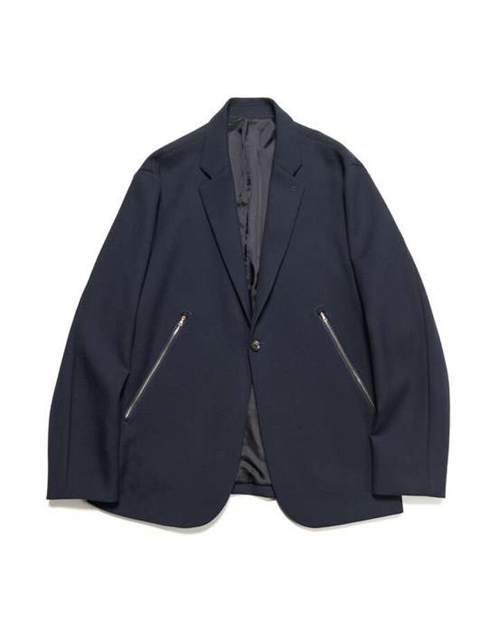 ZIP POCKET 1BUTTON JACKET,NAVY, medium image number 0