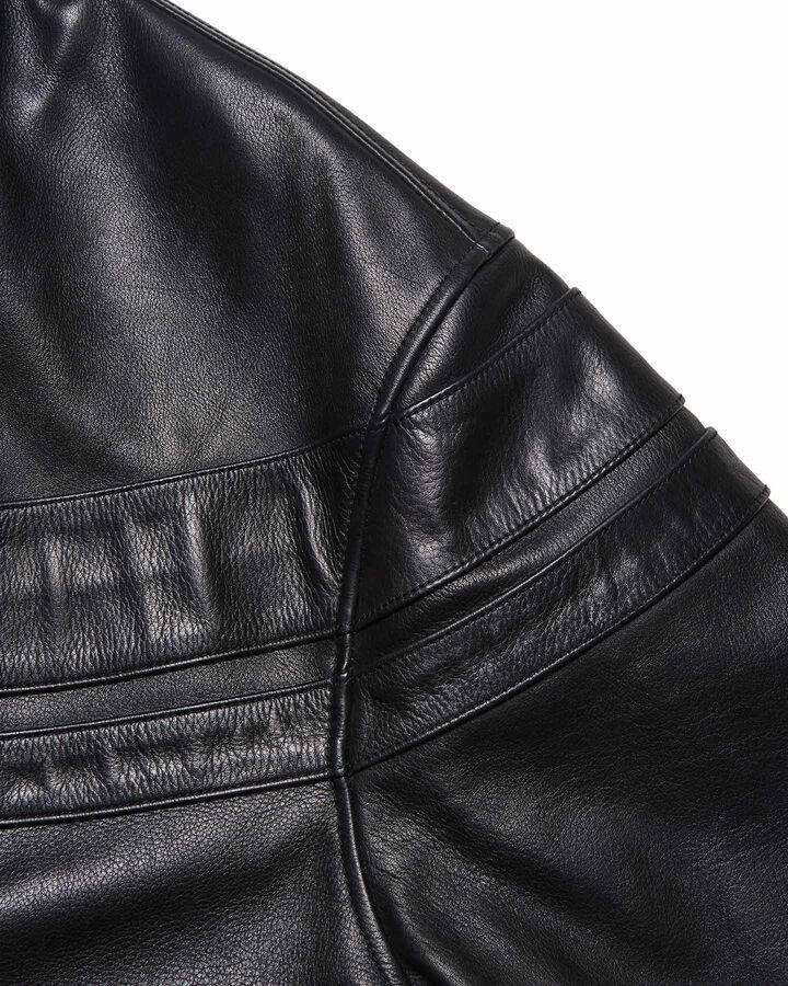 SINGLE BIKER JACKET,BLACK, medium image number 6