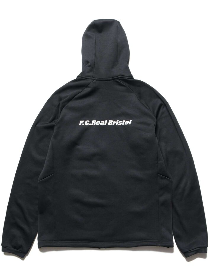 STRETCH FLEECE GAITER HOODIE,BLACK, medium image number 1