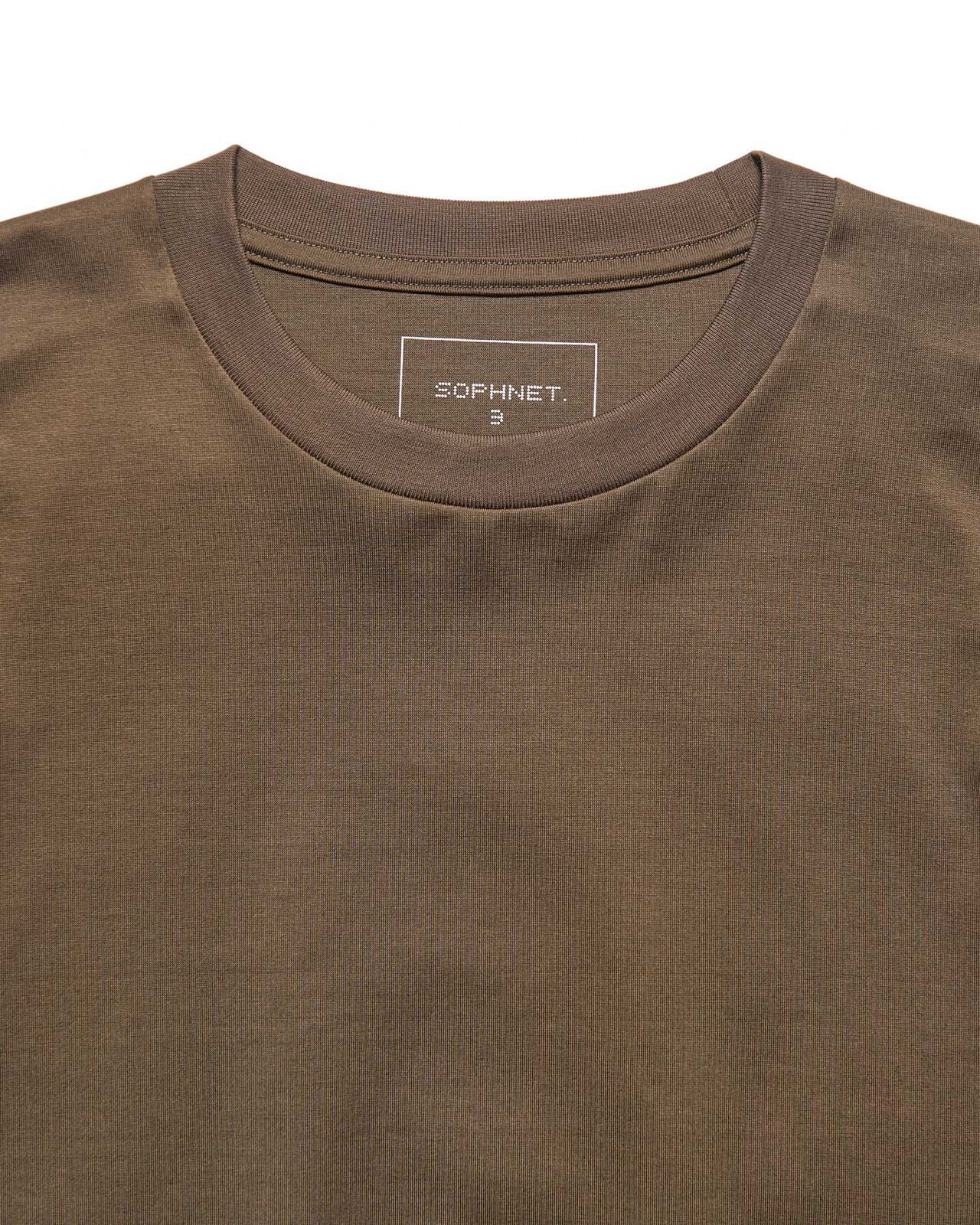 LUSTER COTTON ESSENTIAL L/S TEE,BROWN, large image number 2