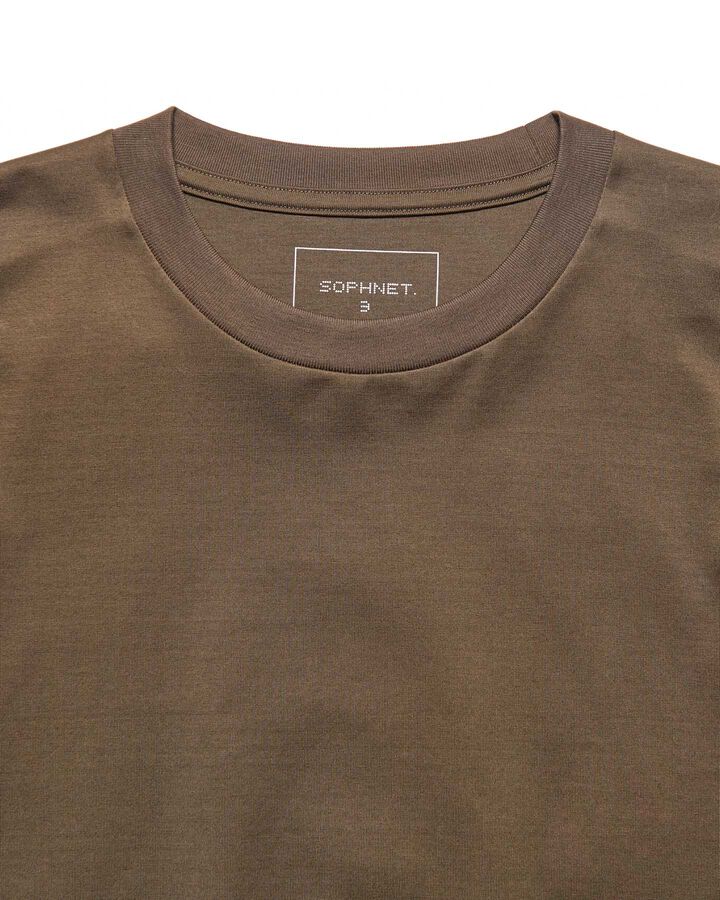 LUSTER COTTON ESSENTIAL L/S TEE,BROWN, medium image number 2