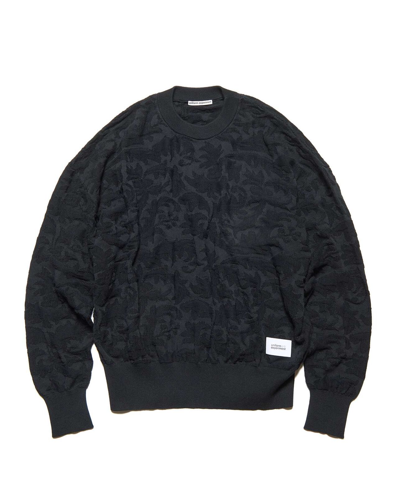 JACQUARD KNIT,BLACK, large image number 0