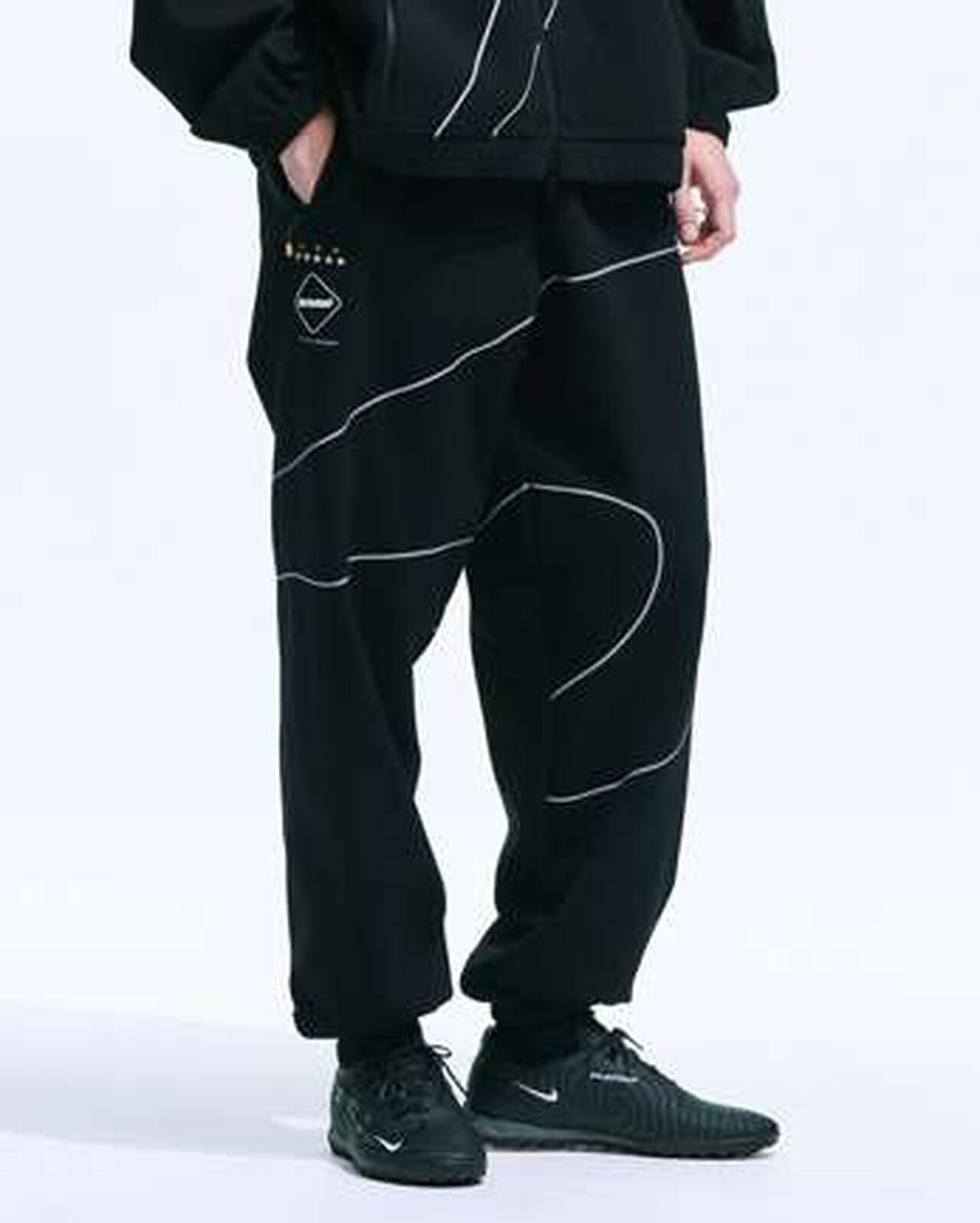 PDK REFLECT LINE BAGGY PANTS,BLACK, large image number 5