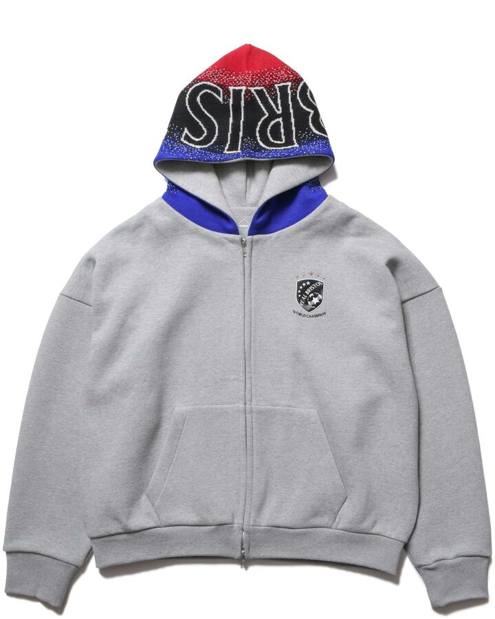 CHAMPIONS BONDING SWEAT ZIP-UP HOODIE,GRAY, medium