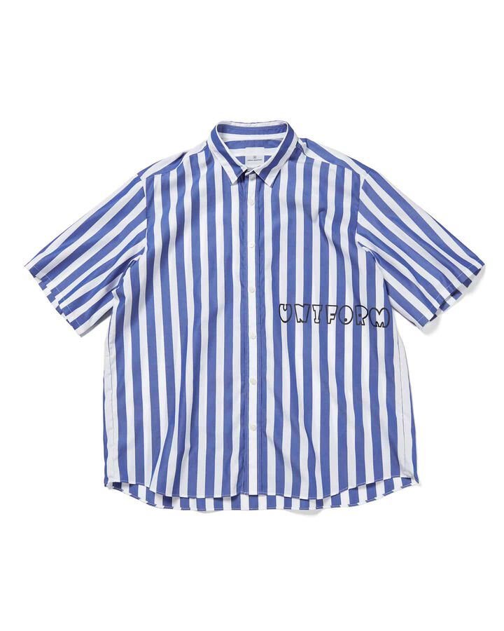 BOLD STRIPE S/S SHIRT,NAVY, medium