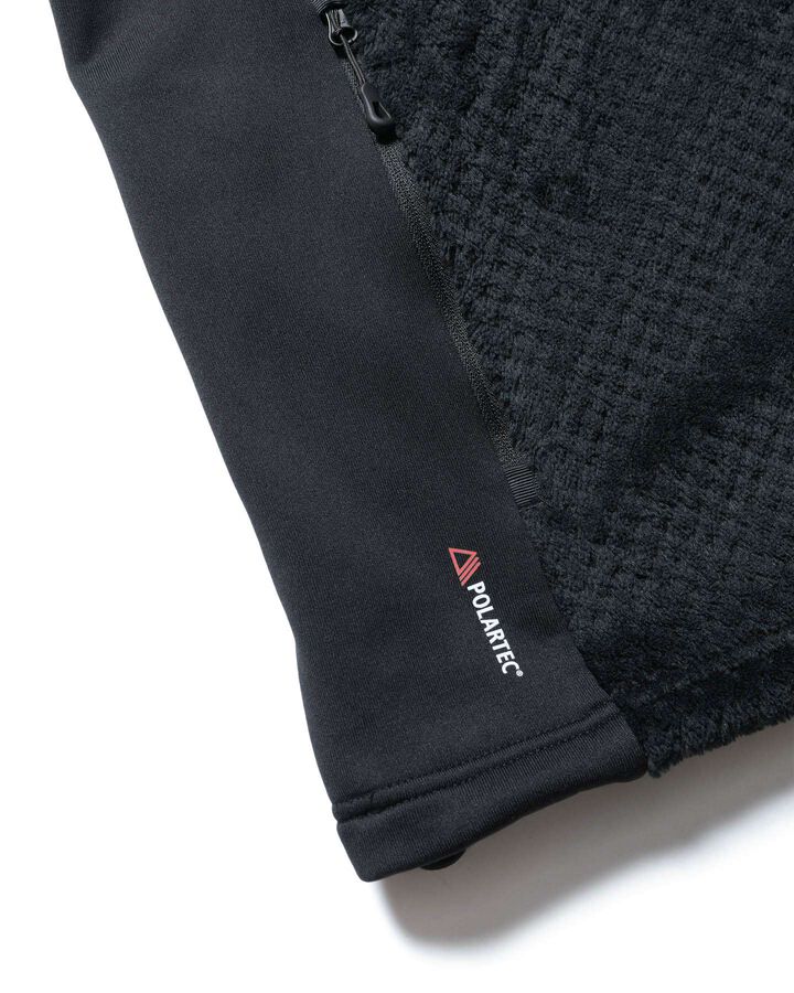 POLARTEC HYBRID HOODED JACKET,BLACK, medium image number 3