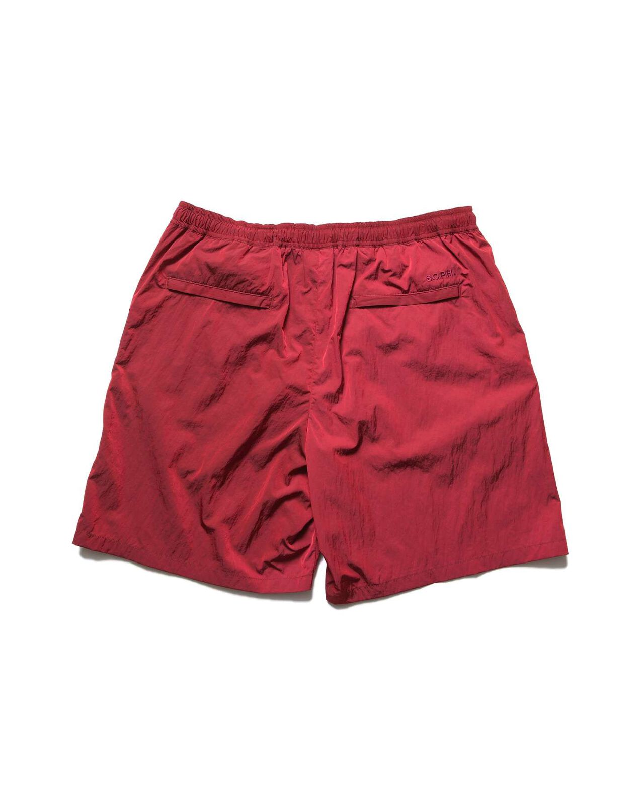 BIG LOGO NYLON EASY SHORTS,RED, large image number 2
