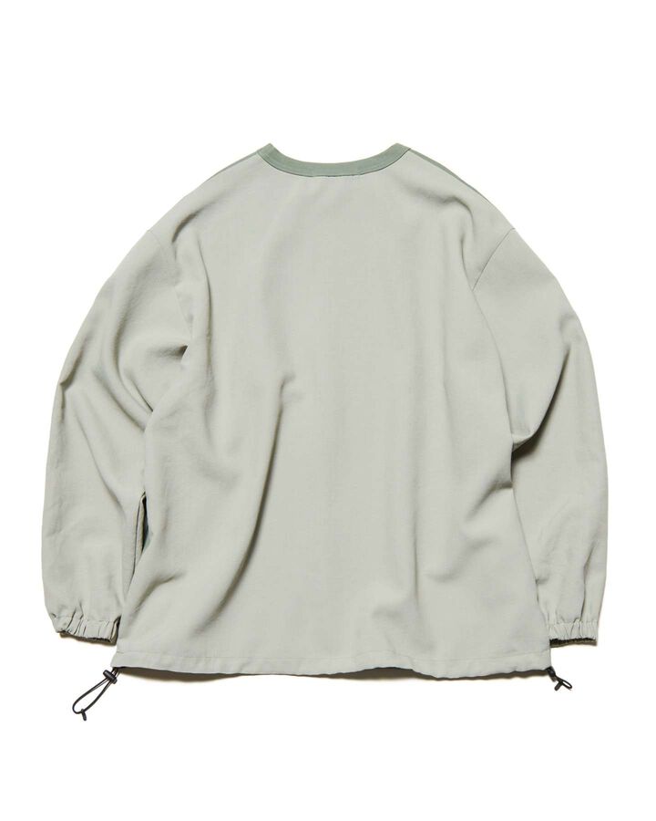 FABRIC-MIX L/S TOP,SAGE, medium image number 1