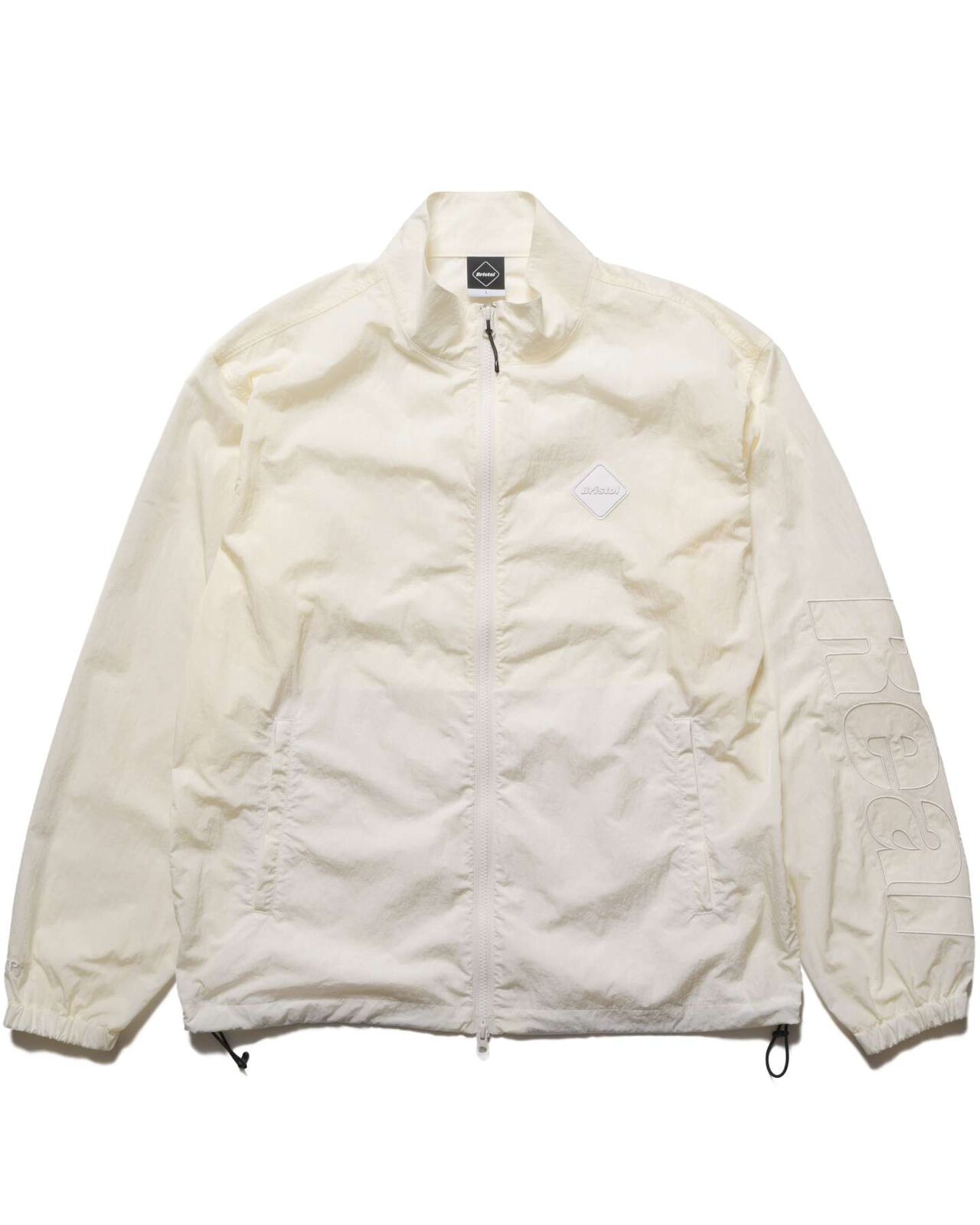BIG LOGO NYLON STAND COLLAR BLOUSON,OFF WHITE, large image number 0
