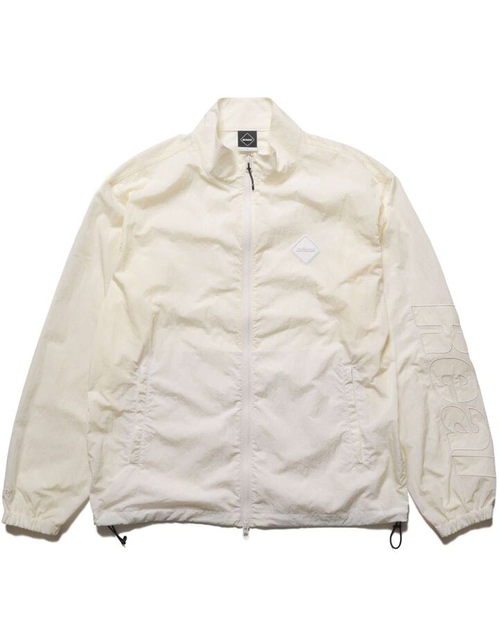BIG LOGO NYLON STAND COLLAR BLOUSON,OFF WHITE, medium