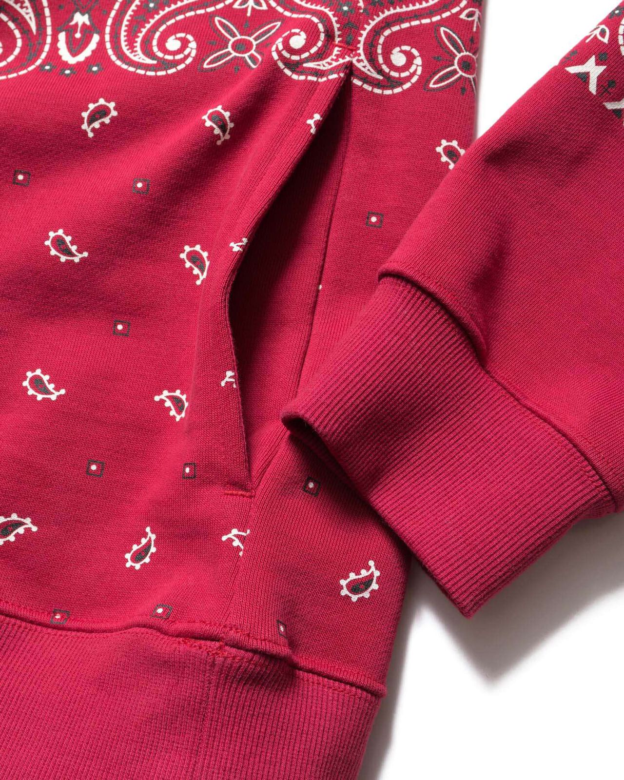 BANDANA SWEAT HOODIE,RED, large image number 3