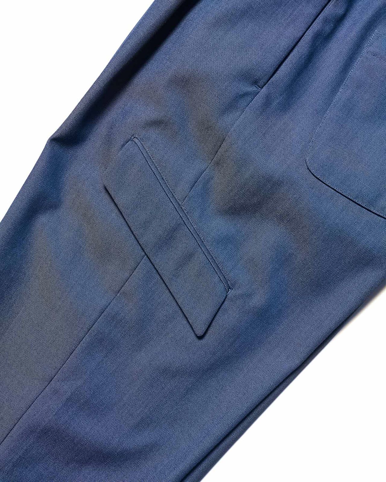 DENIM SIDE POCKET TAPERED CROPPED SLACKS,NAVY, large image number 4