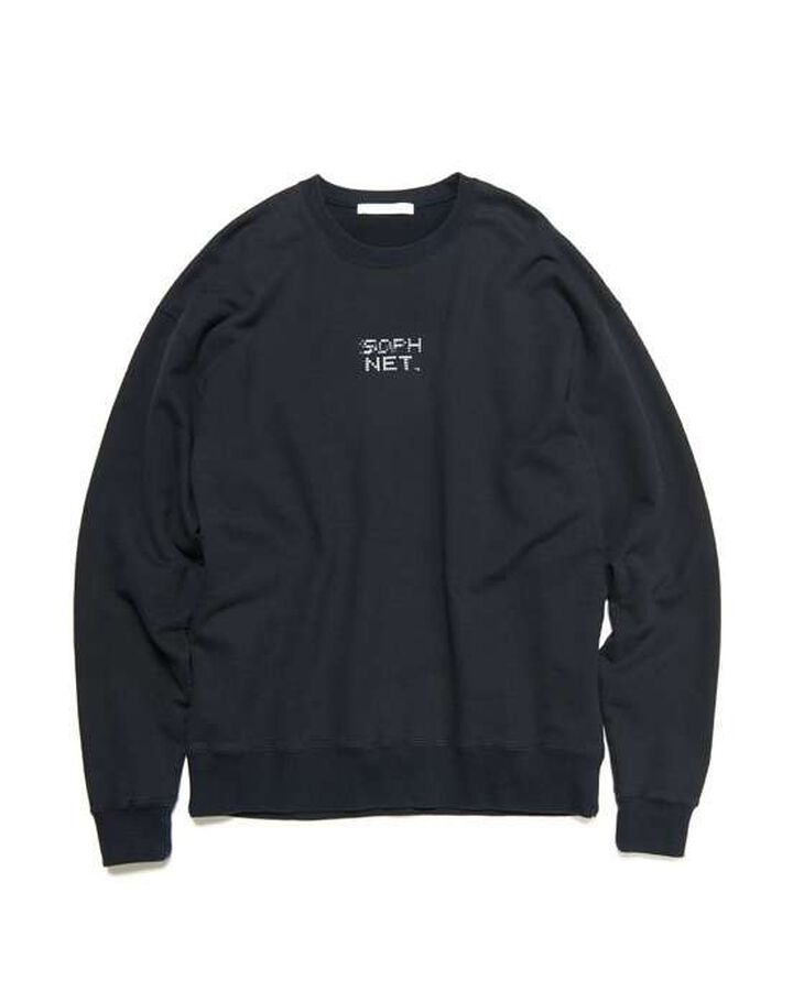 SIMON TAYLOR: DOT MASK CREWNECK,BLACK, medium