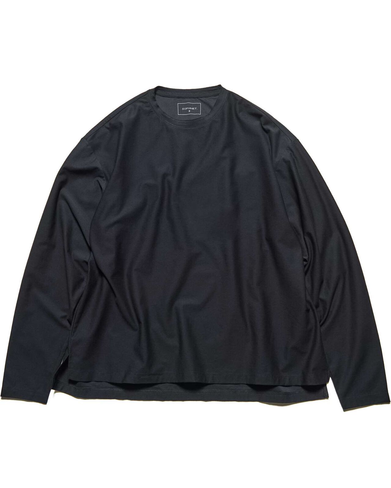 DOUBLE LOCK STITCH L/S TEE,BLACK, large image number 0