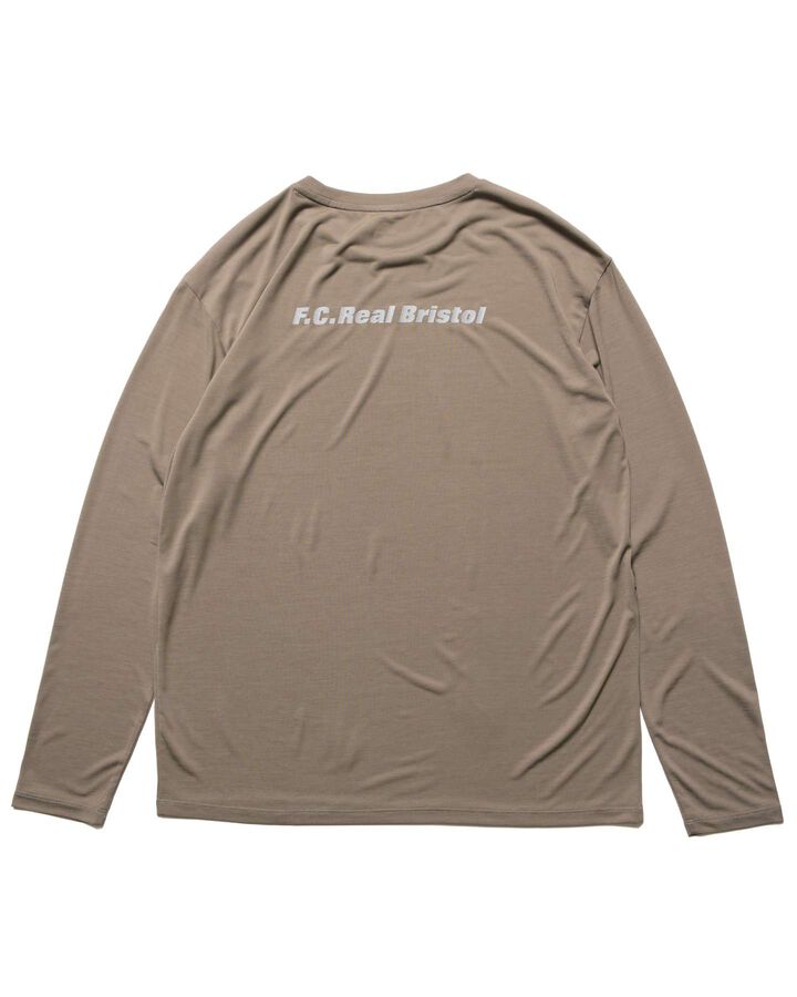 REFLECTIVE LOGO TECH DRY L/S TEE,GREIGE, medium image number 1